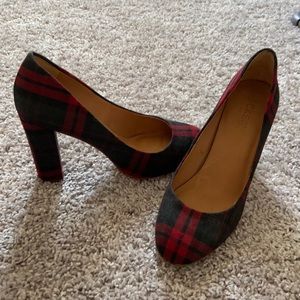 J. Crew Plaid Pumps